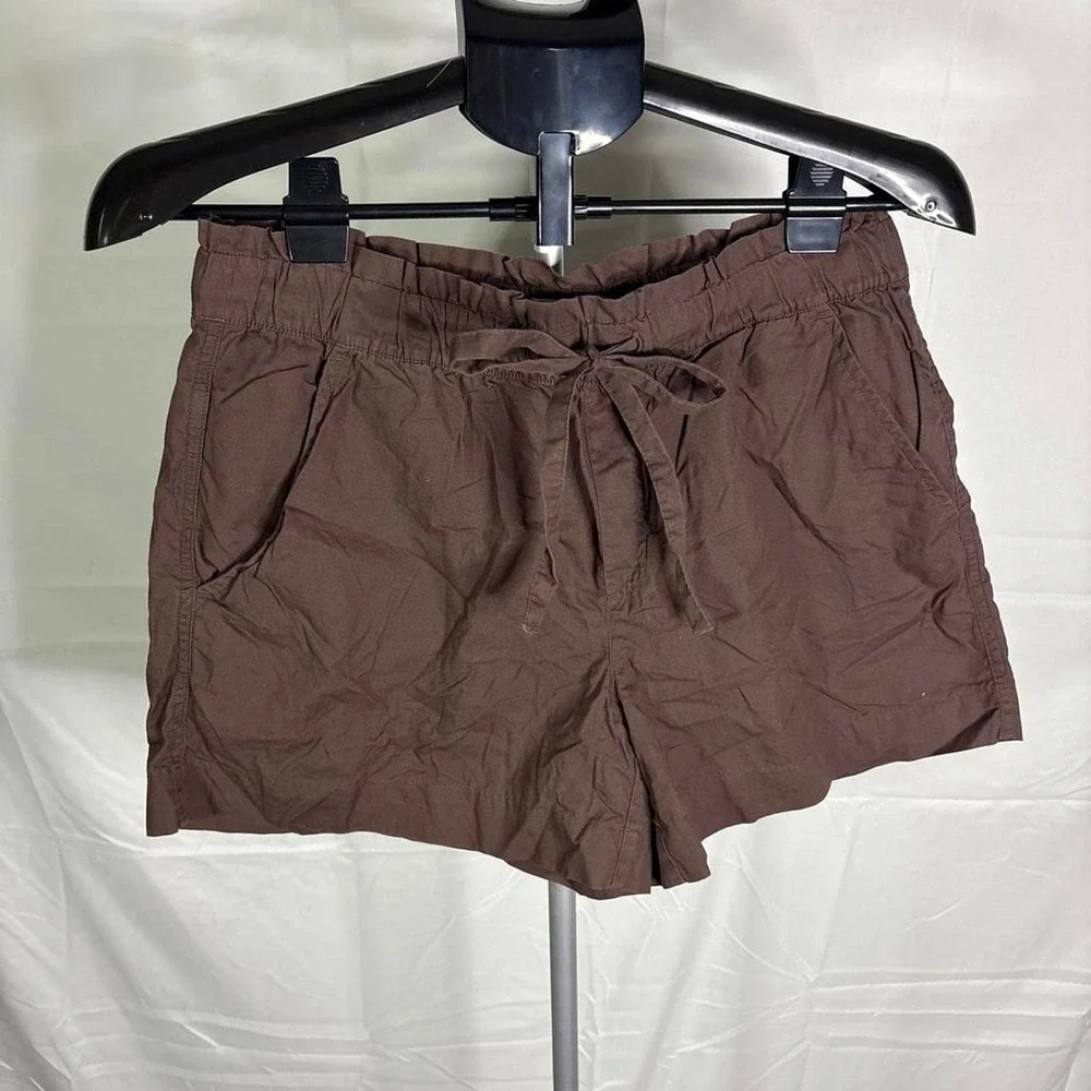 Loft brown linen shorts